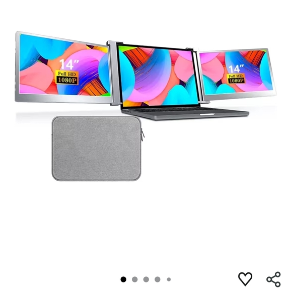 14" 2 Portable Monitors. NEW WITHOUT BOX. PAID $450 - DOES NOT COME WITH CABLES - Picture 2 of 5